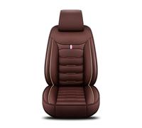 Karstry Universal Car Seat Covers Waterproof Leather Full Set, To Fit Most Cars, Side Airbag Compatible, Can Protect Front and Rear Seats, Coffee