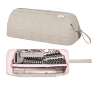 Karsyon Hair Tools Travel Bag Organizer for Dyson Airwrap Case Holder Shark Hair Dryer Flex Style Airstraight Brush Revlon Attachments Carrying Case Flat Curling Iron Bags (Camel)
