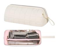 KarSyon Hair Tools Travel Bag Organizer for Dyson Airwrap Case Holder Shark Hair Dryer Flex Style Airstraight Brush Revlon Attachments Carrying Case Flat Curling Iron Bags (Beige)