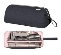 Karsyon Hair Tools Travel Bag Organizer for Dyson Airwrap Case Holder Shark Hair Dryer Flex Style Airstraight Brush Revlon Attachments Carrying Case Flat Curling Iron Bags (Black)