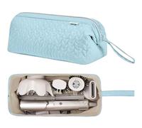 KarSyon Shark Flex Style Case for Dyson Airwrap Hair Dryer Brush Revlon Hair Tools Travel Bag Carry Case Flat Curling Iron Organizer, Baby Blue Light, Portability