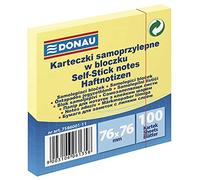 Karteczki samoprzylepne Donau 76x76mm 100 kartek jasnozólte
