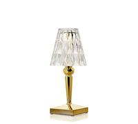 Kartell bedside lamp, Transparent PMMA, dyed or metallic, Gold