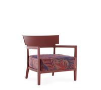 Kartell CARA MAT Liberty Chile Palm Outdoor Armchair Burgundy/Lacquer