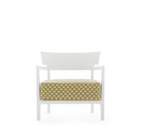 Kartell CARA MAT Liberty Obi Check Outdoor Armchair White/ Yellow