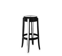 Kartell Charles Ghost Bar Stool H75 Glossy Black