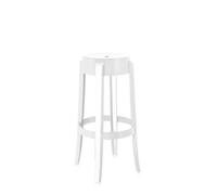 Kartell Charles Ghost Bar Stool H75 Glossy White