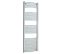 Kartell Chrome Curved 300 X 1000 Heated Towel Rail 22mm Warmer Radiator 300mm X 1000mm