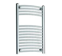Kartell Chrome Curved 400 X 800 Heated Towel Rail 22mm Warmer Radiator 400mm X 800mm
