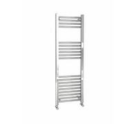 Thermae 1000 x 400mm Chrome Heated Towel Rail STR410C Dual Fuel Flat Profile 1037 BTUs