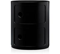 Kartell - Componibili Classic Storage With 2 Compartments, Black - Black