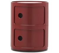 Kartell - Componibili Classic Storage With 2 Compartments, Burgundy - Burgundy