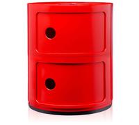 Kartell - Componibili Classic Storage With 2 Compartments, Red - Red