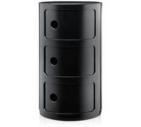 Kartell - Componibili Classic Storage With 3 Compartments, Black - Black