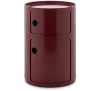 Kartell - Componibili New Big Storage With 2 Compartments, Burgundy - Burgundy