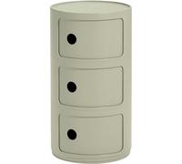 Kartell - Componibili Recycled Storage With 3 Compartments, Matt Green - Matte Green