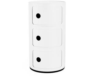 Kartell - Componibili Recycled Storage With 3 Compartments, White - White