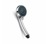 Kartell Flow Chrome Shower Head Universal Handheld Replacement Shower Handset with Anti Limescale Nozzles, Modern Polished Finish, Fits Standard UK Hoses