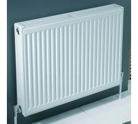 Kartell K-RAD Kompact Type 21 Double Panel with Single Convector Horizontal Radiator | White | Mild Steel | 400mm x 600mm
