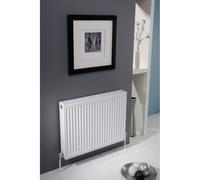 Kartell K-RAD Kompact Type 22 Double Panel with Double Convector Horizontal Radiator | White | Mild Steel | 900mm x 700mm