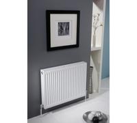 Kartell K-RAD Kompact Type 22 Double Panel with Double Convector Horizontal Radiator | White | Mild Steel | 600mm x 500mm