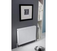 Kartell K-RAD Kompact Type 22 White 400mm x 600mm Double Panel with Double Convector Horizontal Radiator - D406K