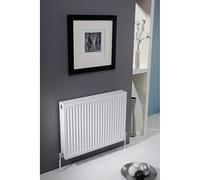 Kartell K-RAD Kompact Type 22 White 750mm x 500mm Double Panel with Double Convector Horizontal Radiator - D705K