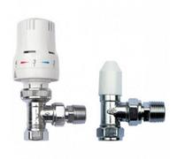 Kartell K Therm 15mm Trv Thermostatic Radiator Valve Lockshield Twin Pack Chrome