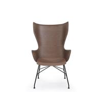 Kartell K/Wood Armchair Black/ Dark Ash Wood