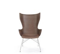 Kartell K/Wood Armchair Chrome/ Dark Ash