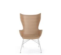 Kartell K/Wood Armchair Chrome/ Light Veneer