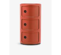 Kartell - Componibili Classic Storage With 3 Compartments, Orange - Orange