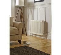 Kartell Laser Klassic Four Column Horizontal Radiator | White | Mild Steel | 750mm x 650mm
