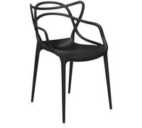Kartell - Masters Chair Outdoor 4-pack, Black - Black