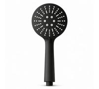 Kartell Nero Matte Black Shower Head Universal Handheld Replacement Shower Handset With Anti Limescale Nozzles