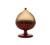 Kartell Pumo Container/Centerpiece, Amber and Brick Red