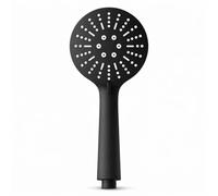 Kartell Shower Heads Universal Handheld Replacement Shower Handset with Anti Limescale Nozzles, Modern Finish, Fits Standard UK Hoses (Matte Black, Nero)