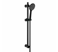 Kartell Shower Slide Rail Kits Universal Adjustable Shower Riser Rails with Handset Holder Wall Mounted for Standard UK Showers (Matte Black, SHO057NR)