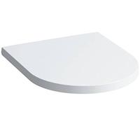 Laufen Kartell Toilet Seat, White, D-Shaped, Automatic Soft-Close Mechanism, Removable, 445 mm x 375 mm x 35 mm