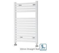 Kartell White Straight 300 X 800 Heated Towel Rail Warmer Radiator Rad 22mm D Rail