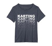 Karting Go Kart T-Shirt, Women's Plus, Heather Blue, 2X
