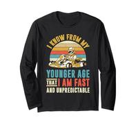 Karting Old Guy Funny Go Kart Lover Kart Racing Long Sleeve T-Shirt