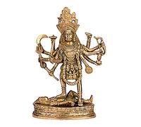 Kartique Maa Kali Brass Statue, Golden, Standard