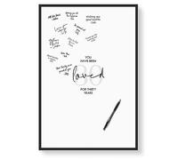 Karto 30th Birthday Signature Board for Party - Party Supplies, Guest Book, Signing Board, Or Card Alternative - Poster Size 11x17 (Unframed) - Loved