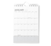 Karto Mini Wall Calendar 2026 - Vertical 6x9 inch January 2026 to June 2027 - Small, Versatile, and Easy Planning with the Aesthetic Desk Monthly Calendar - Grey Bottom