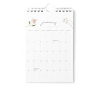 Karto Small Wall Calendar 2026 - Vertical 6x9 inch January 2026 to June 2027 - Small, Versatile, and Easy Planning with the Aesthetic Desk Monthly Calendar - Flowers