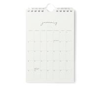 Karto Small Wall Calendar 2026 - Vertical 6x9 inch January 2026 to June 2027 - Small, Versatile, and Easy Planning with the Aesthetic Desk Monthly Calendar - Cursive Beige