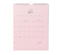 Karto Wall Calendar 2025-2026 - Vertical 8.5x11 inch July 2025 to December 2026 - Boost Your Productivity and Easy Planning with the Aesthetic Monthly Calendar - All Pink