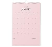 Karto Wall Calendar 2025 - Vertical 11x17 inch Runs Until June 2026 - Boost Your Productivity and Easy Planning with the Aesthetic Monthly Calendar - All Pink