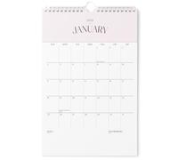 Karto Wall Calendar 2026 - Vertical 11x17 inch January 2026 to June 2027 - Boost Your Productivity and Easy Planning with the Aesthetic Monthly Calendar - Banner Pink